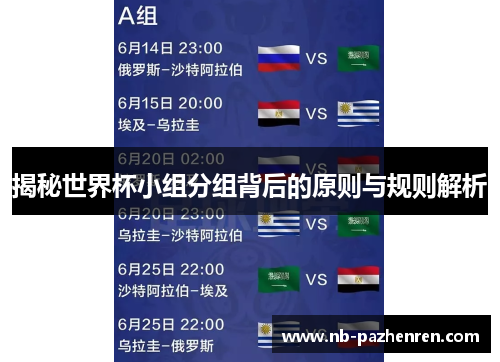 揭秘世界杯小组分组背后的原则与规则解析